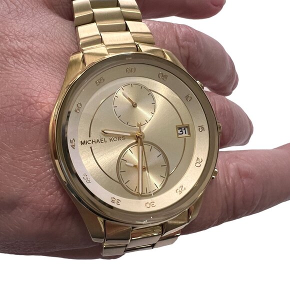 Michael Kors Briar Analog Gold Dial Gold Steel Strap Watch For Women - M… - Picture 7 of 13